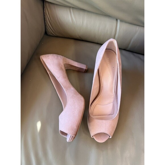 Kelly & Katie Womens Heels Sz 9 Frisisi Beige Platform Peep-toe Pumps - Picture 1 of 6